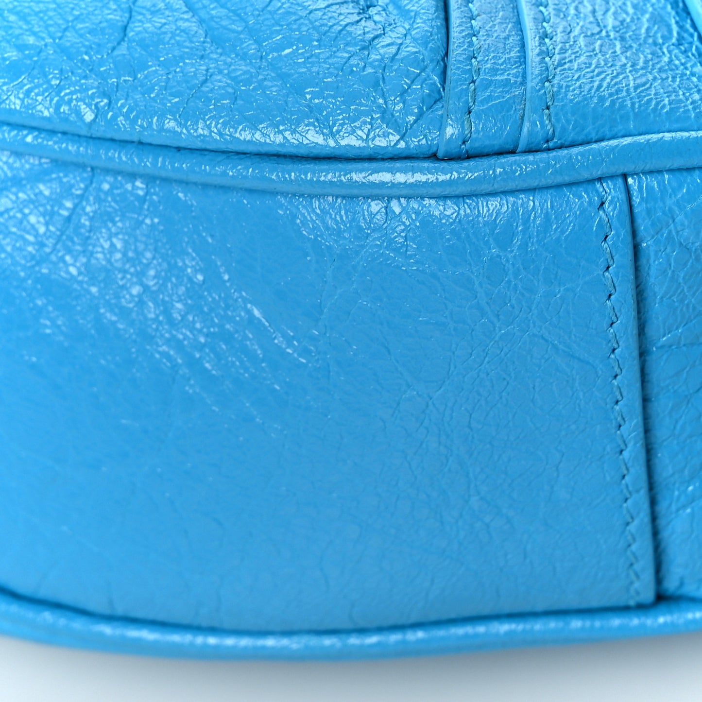 Agneau Arena Le Cagole Shoulder Bag XS Cyan