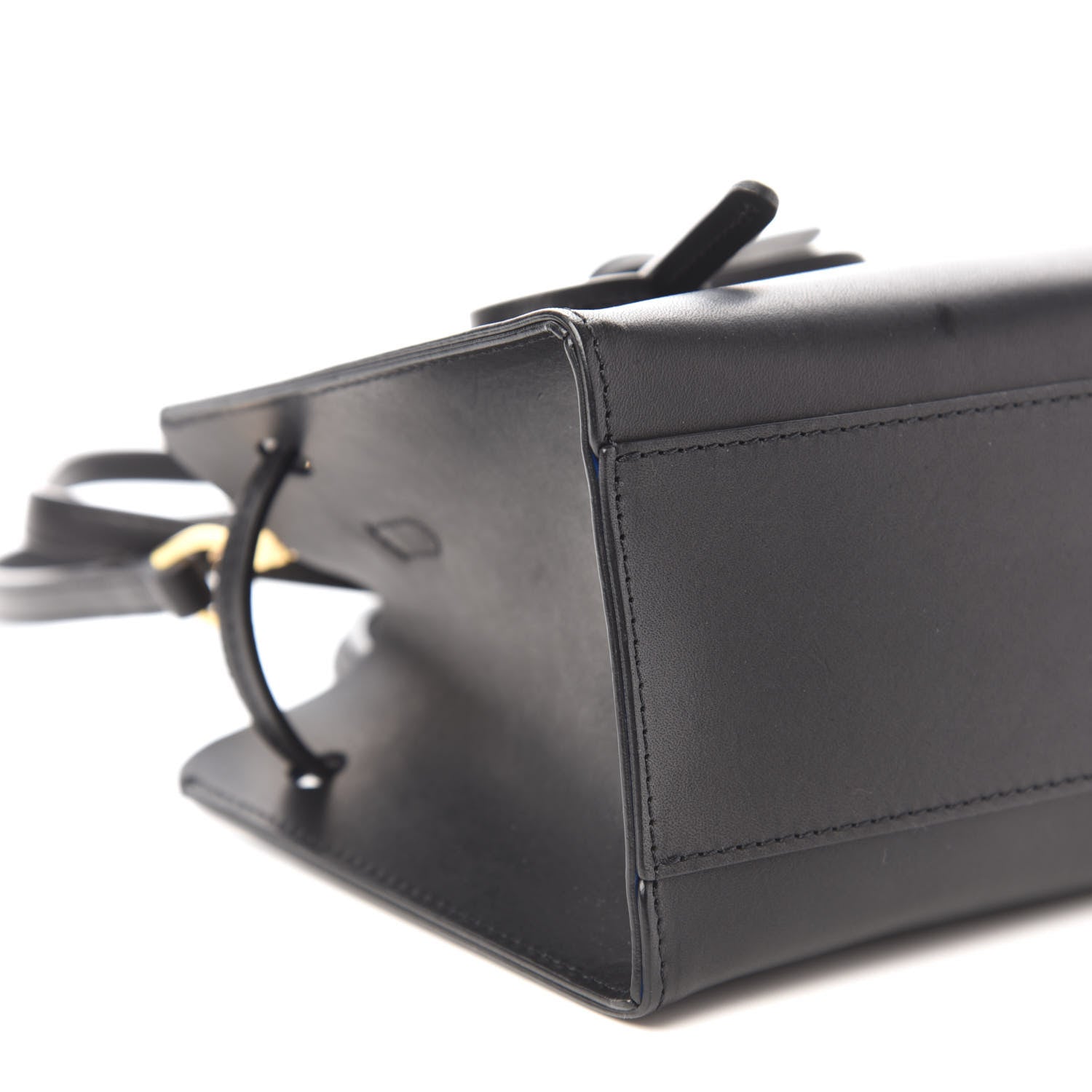 Mansur Gavriel Calfskin Mini MIni Sun Bag Black Royal 6 of 8