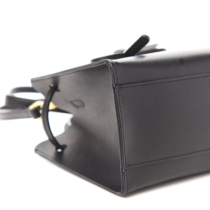 Mansur Gavriel Calfskin Mini MIni Sun Bag Black Royal 6 of 8