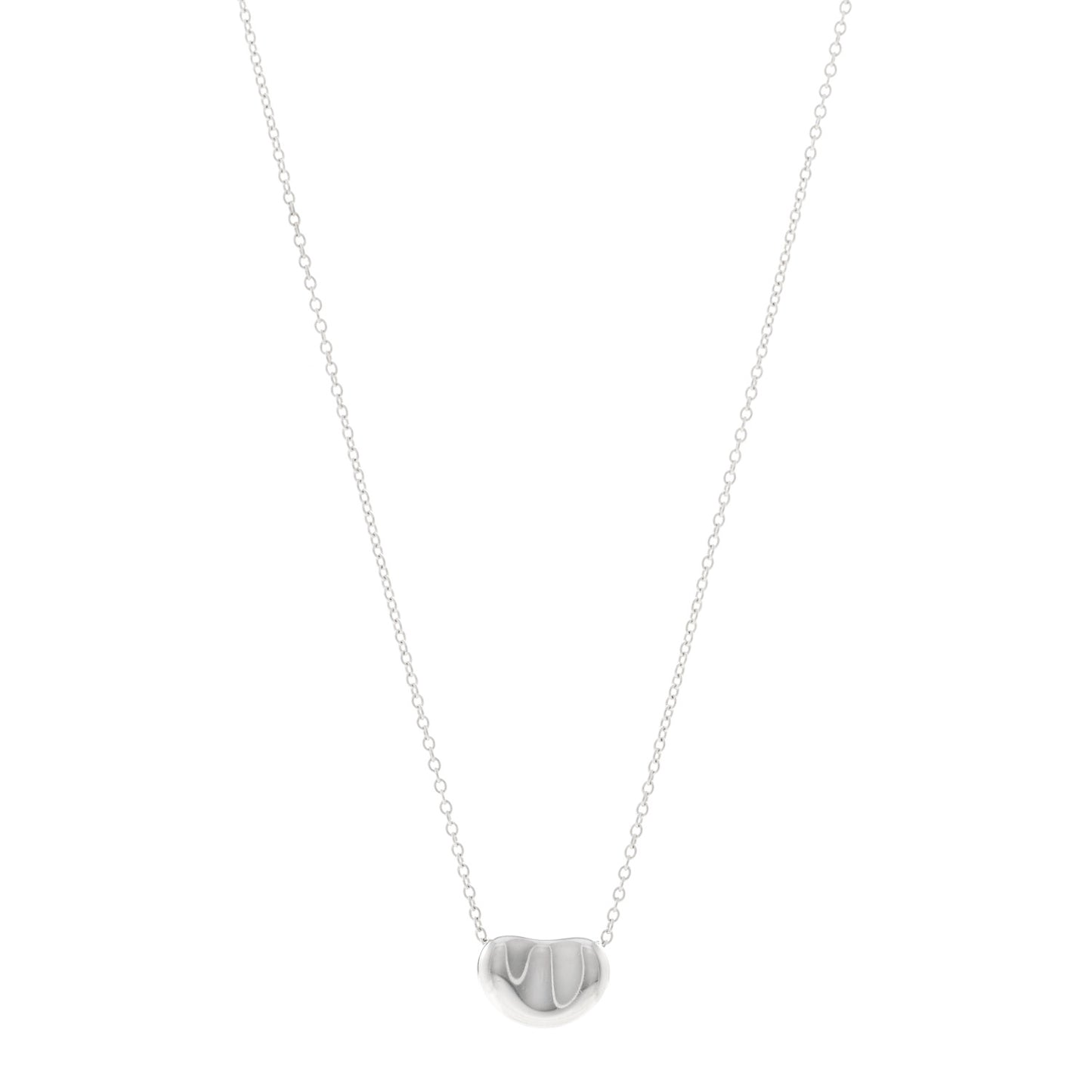 Sterling Silver 11mm Elsa Peretti Bean Pendant Necklace