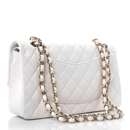 Chanel Caviar Quilted Medium Double Flap White 3 of 10