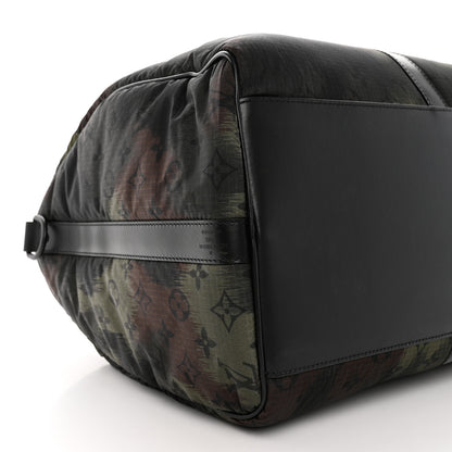 Louis Vuitton Nylon Monogram Camouflage Keepall Bandouliere 50 Kaki 7 of 13