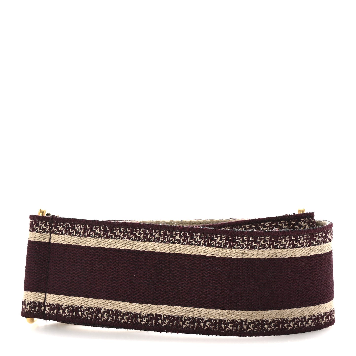 Canvas Embroidered Shoulder Strap Burgundy