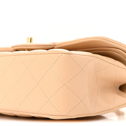 Chanel Lambskin Quilted Small Double Flap Beige 10 of 12