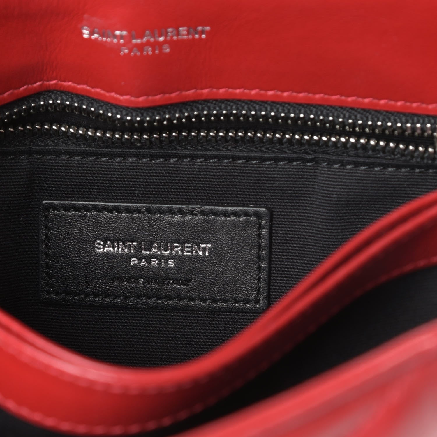 Saint Laurent Calfskin Y Quilted Monogram Toy Loulou Crossbody Bag Rouge Eros 7 of 10