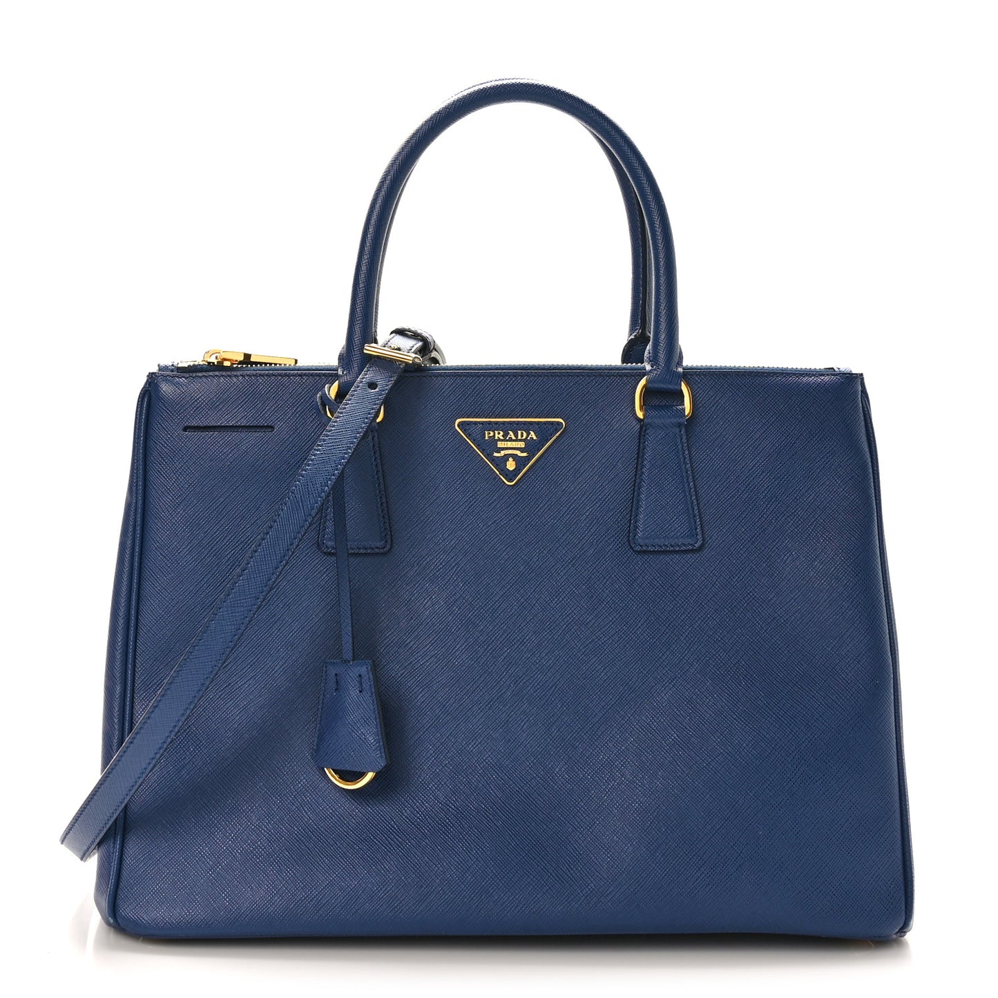 Saffiano Lux Medium Tote Bluette