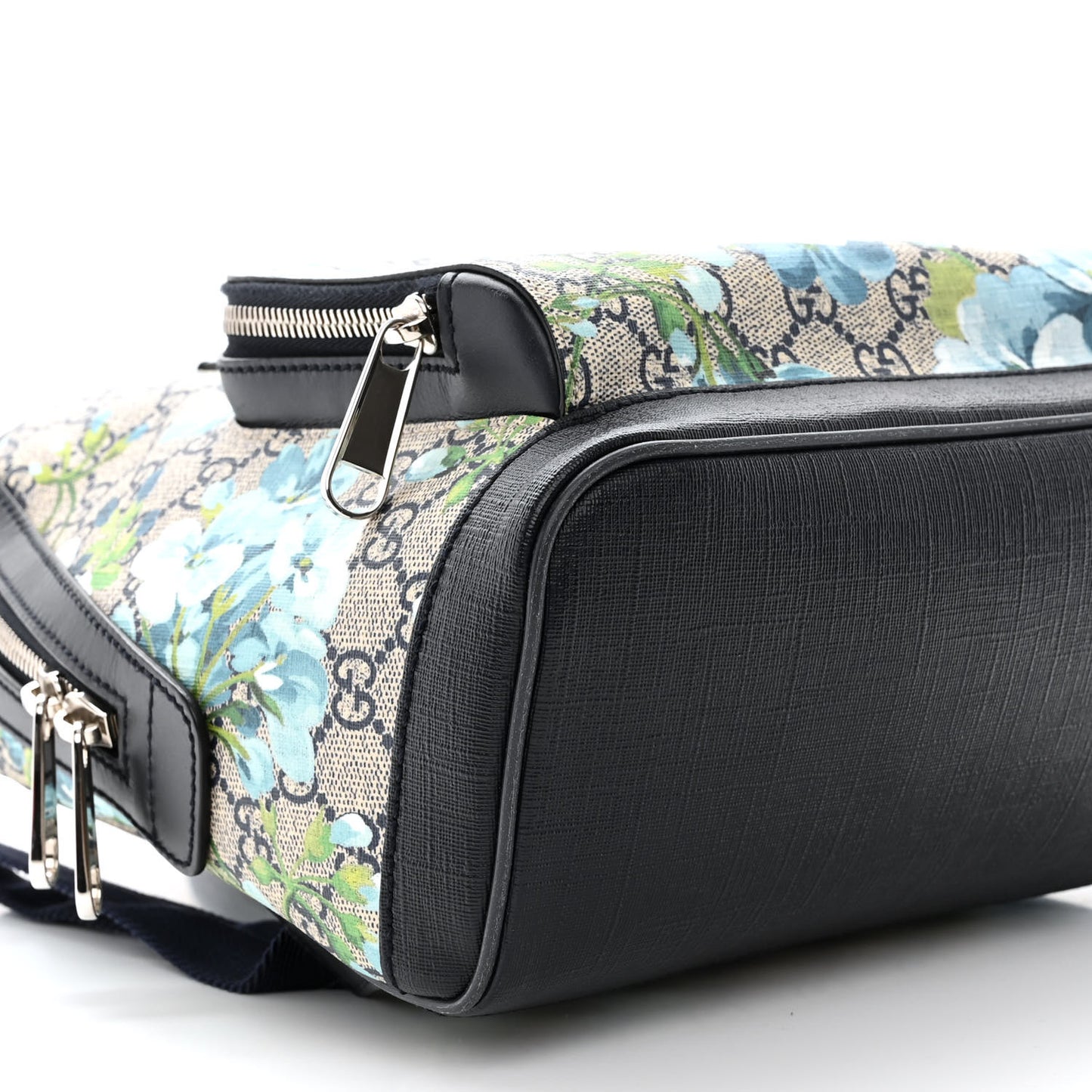 GG Supreme Monogram Blooms Small Day Backpack Blue