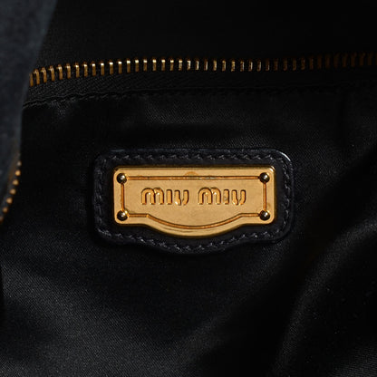 Miu Miu Vitello Lux Large Bow Bag Nero Black 7 of 9