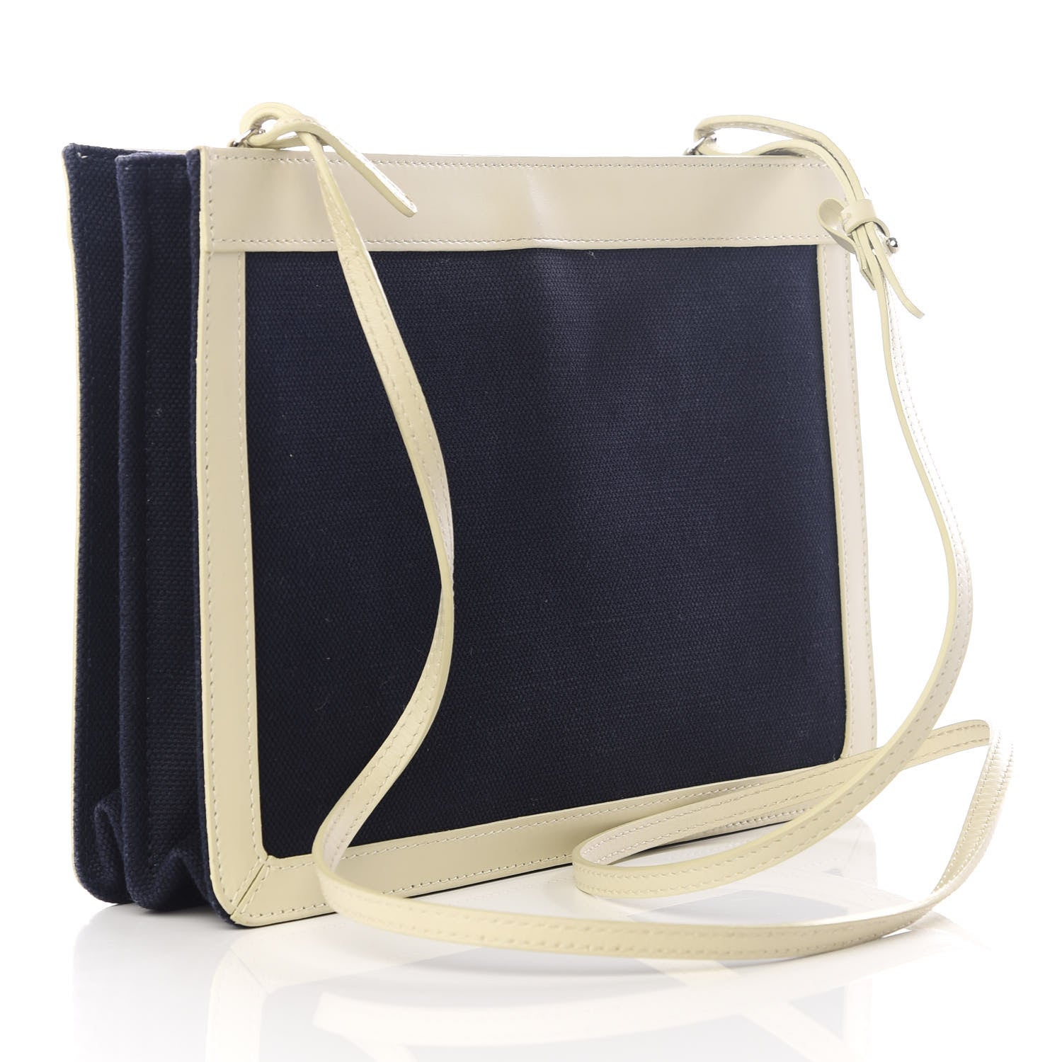 Balenciaga Cotton Canvas Pochette Crossbody Bag Black White 2 of 8