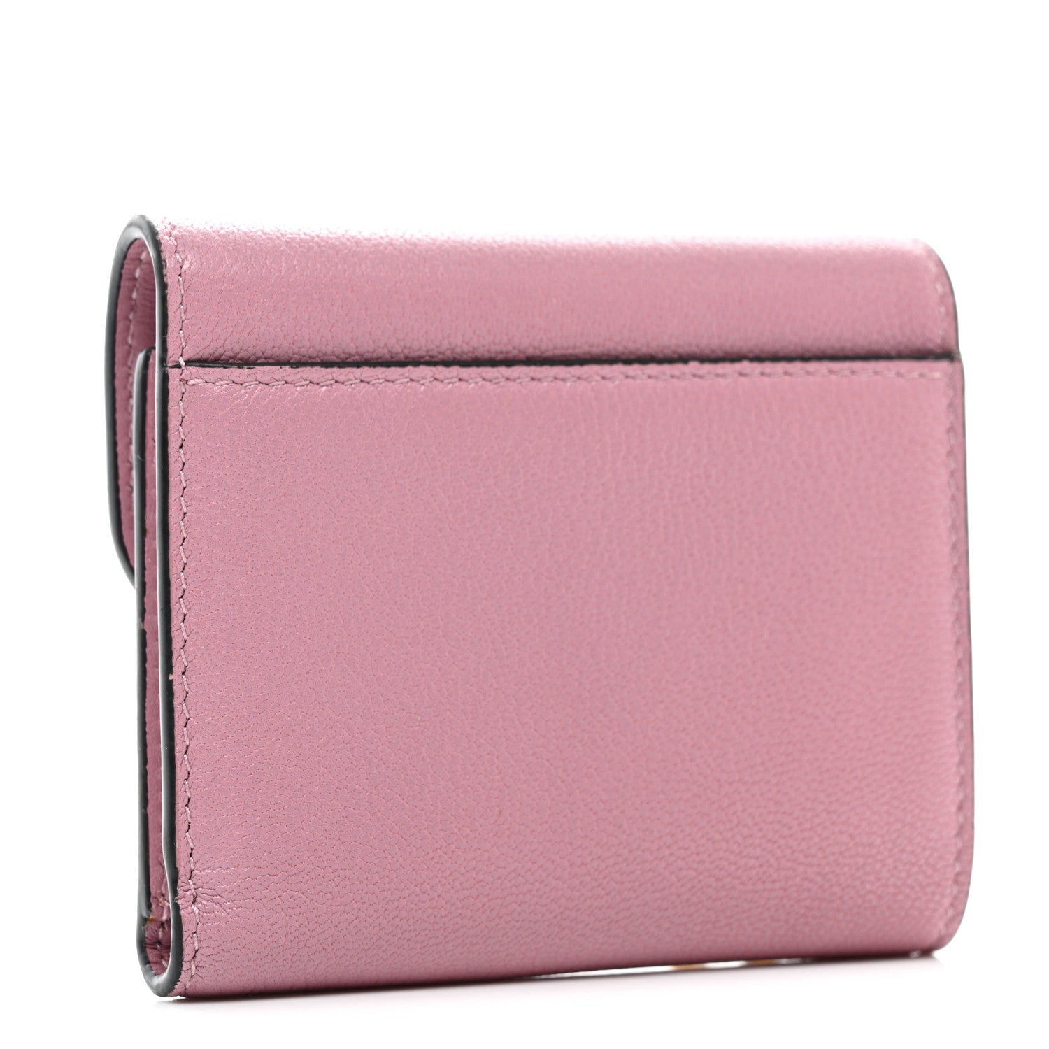 Christian Dior Goatskin Saddle Lotus Wallet Pink 3 of 10