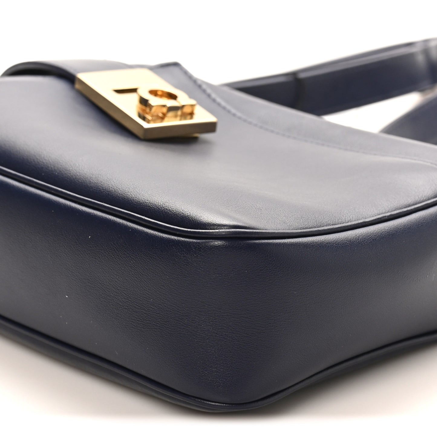 Calfskin Gancio Small Camera Case Navy