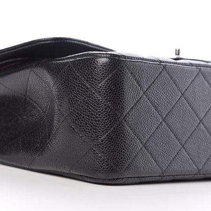 Chanel Caviar Quilted Jumbo Double Flap Black 9 of 11