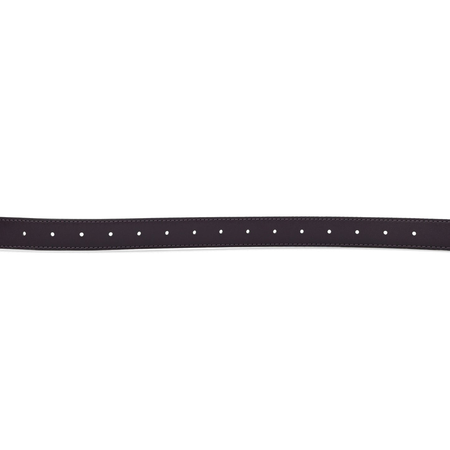 Vegan Leather Logo Belt M/L Eggplant