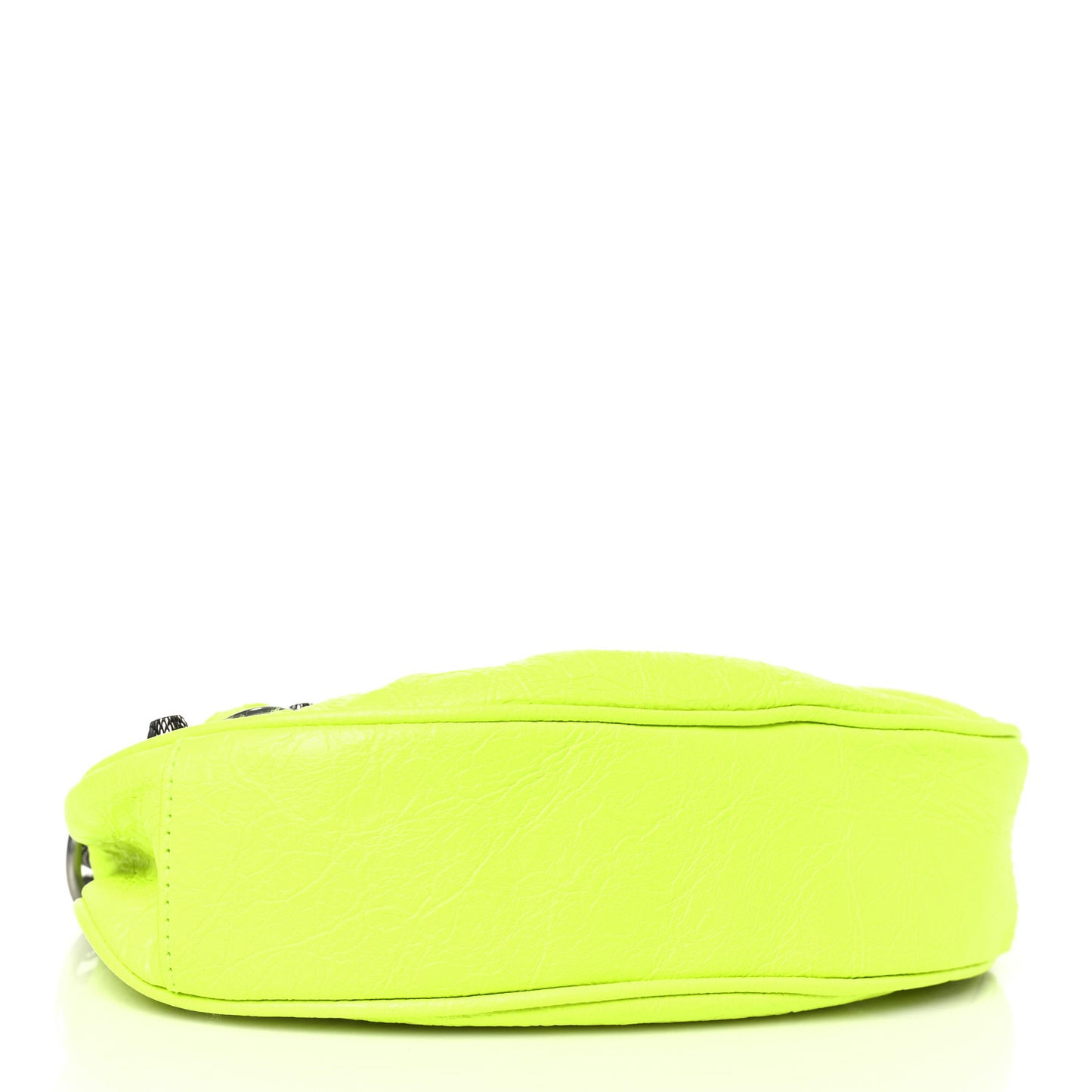 Agneau Arena Le Cagole Chain Shoulder Bag XS Fluo Yellow