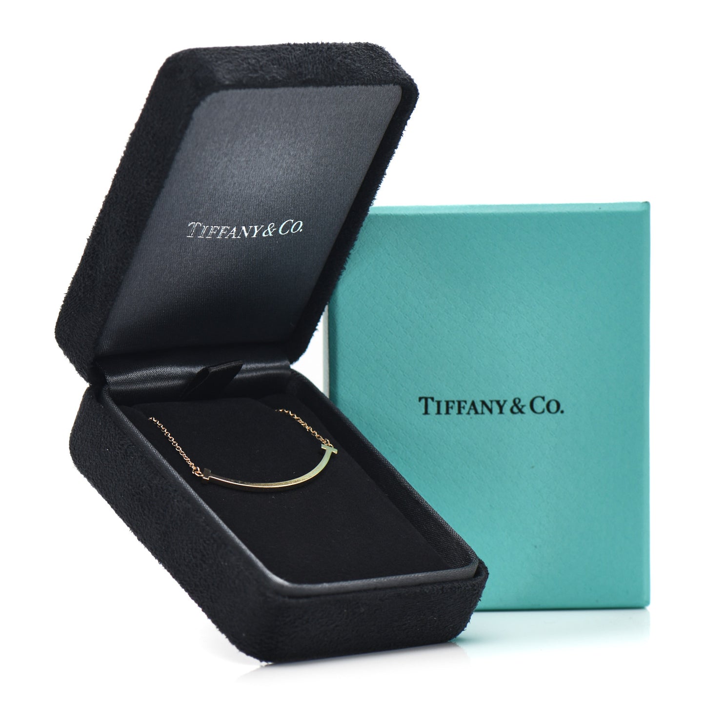 18K Rose Gold Small T Smile Pendant Necklace