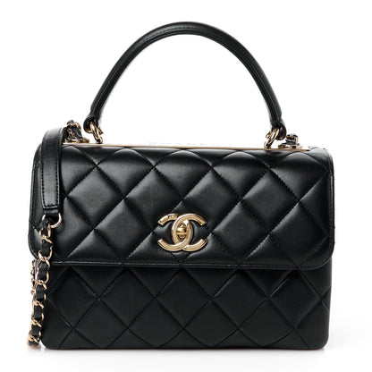 Chanel Lambskin Quilted Small Trendy CC Dual Handle Flap Bag Black 1 of 13