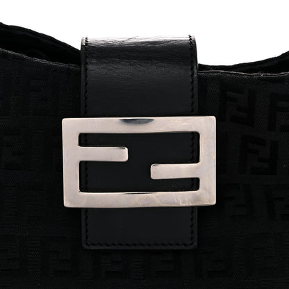 Fendi Zucchino Vitello Shoulder Bag Black 23 of 23