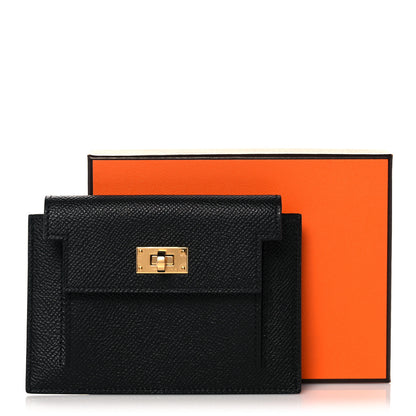 Hermes Epsom Kelly Pocket Compact Wallet Black 8 of 8