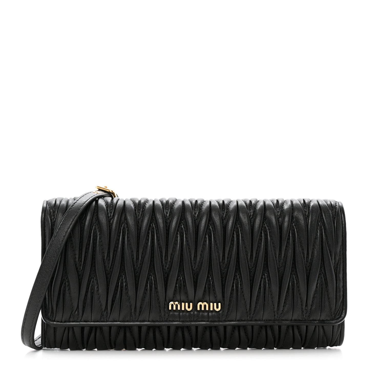 Nappa Matelasse Wallet On Chain Black
