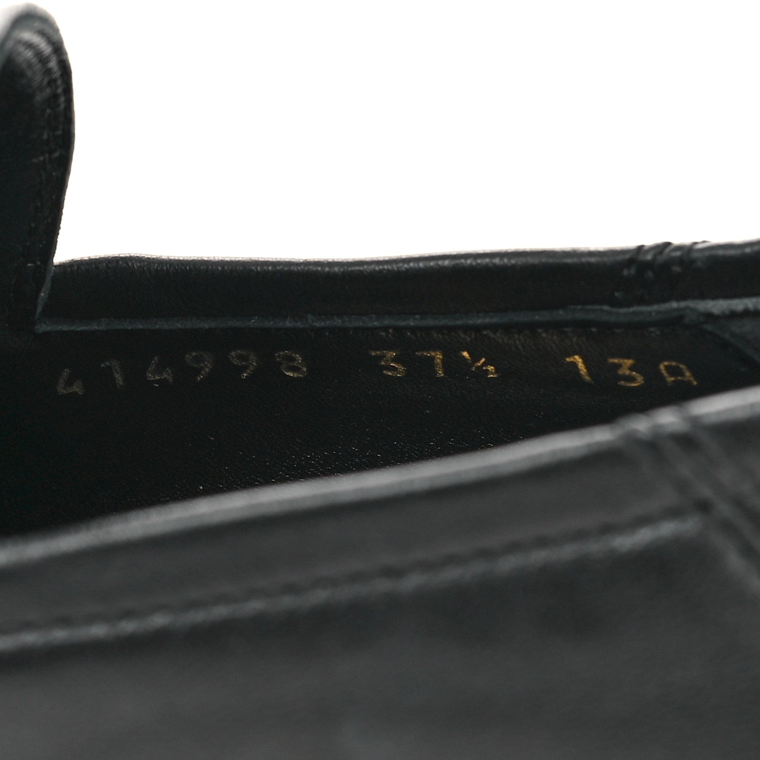Gucci Lambskin Womens Brixton Horsebit Loafers 37.5 Black 6 of 8