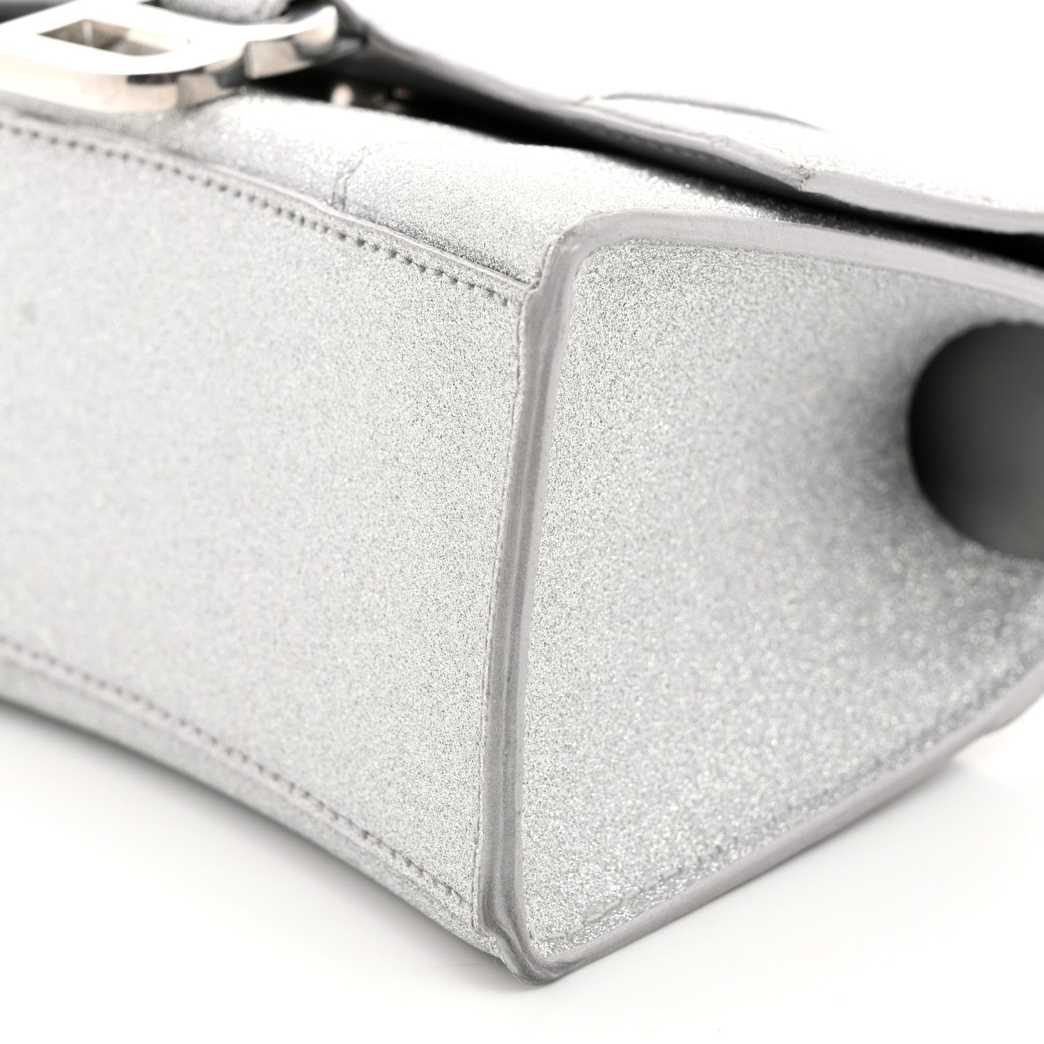 Balenciaga Glitter Fabric Hourglass Top Handle Bag XS Grey 11 of 11