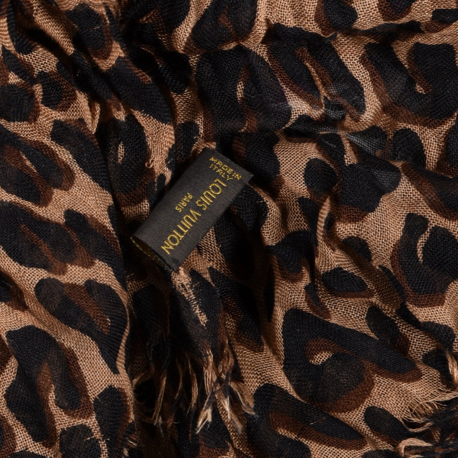 Louis Vuitton Cashmere Silk Leopard Etole Stole Marron 5 of 5