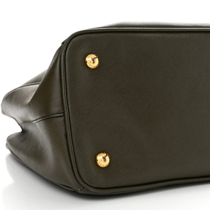 Prada Saffiano Lux Medium Tote Militare 9 of 14