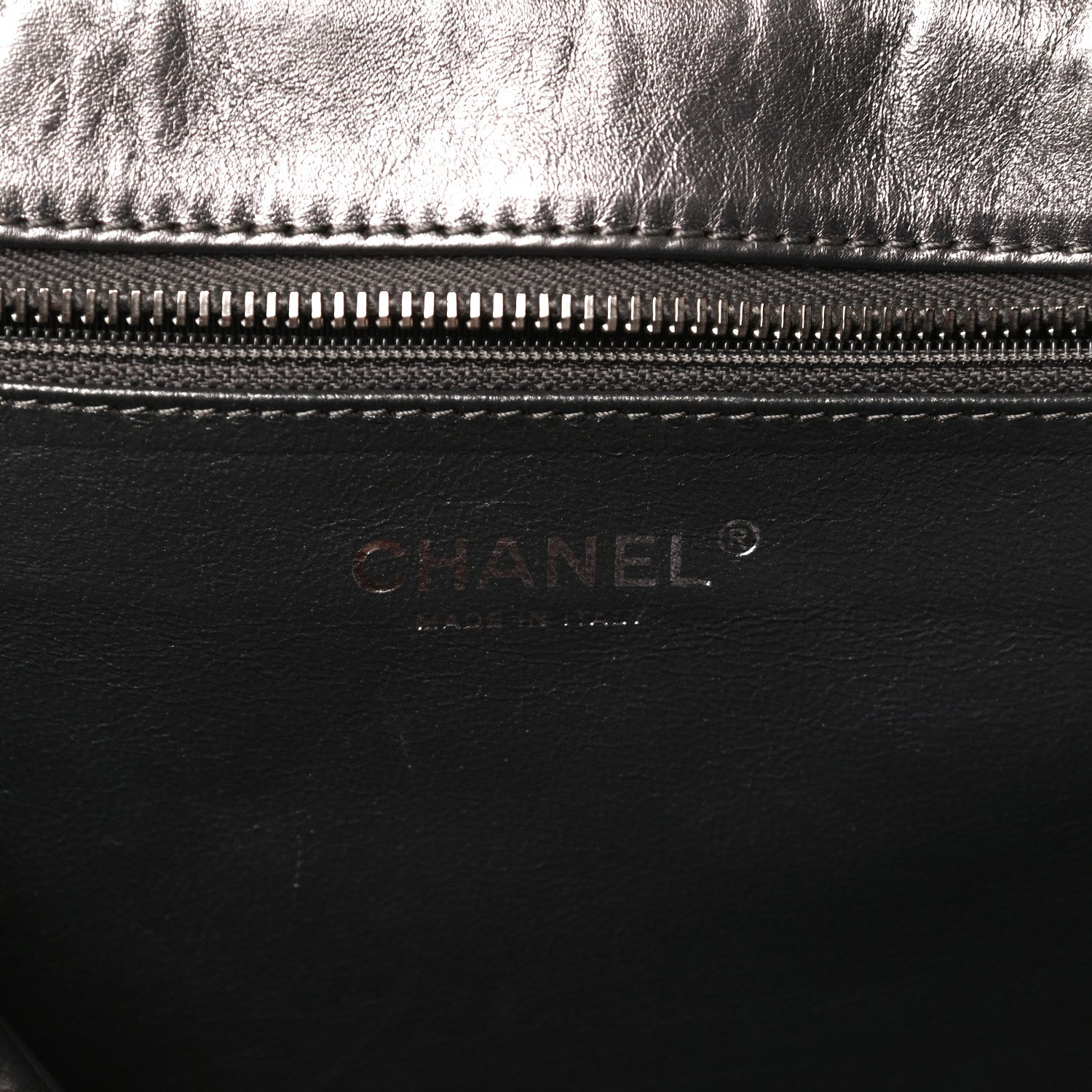 Chanel Metallic Aged Calfskin Quilted Large Reissue Camera Case Silver 6 of 12