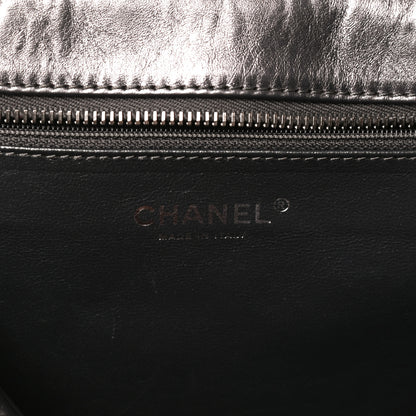 Chanel Metallic Aged Calfskin Quilted Large Reissue Camera Case Silver 6 of 12