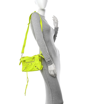 Balenciaga Agneau Classic Silver Hardware Mini City Jaune Fluo 2 of 11