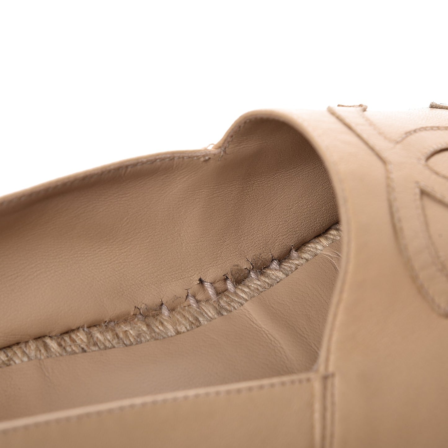 Lambskin CC Espadrilles 38 Beige Black