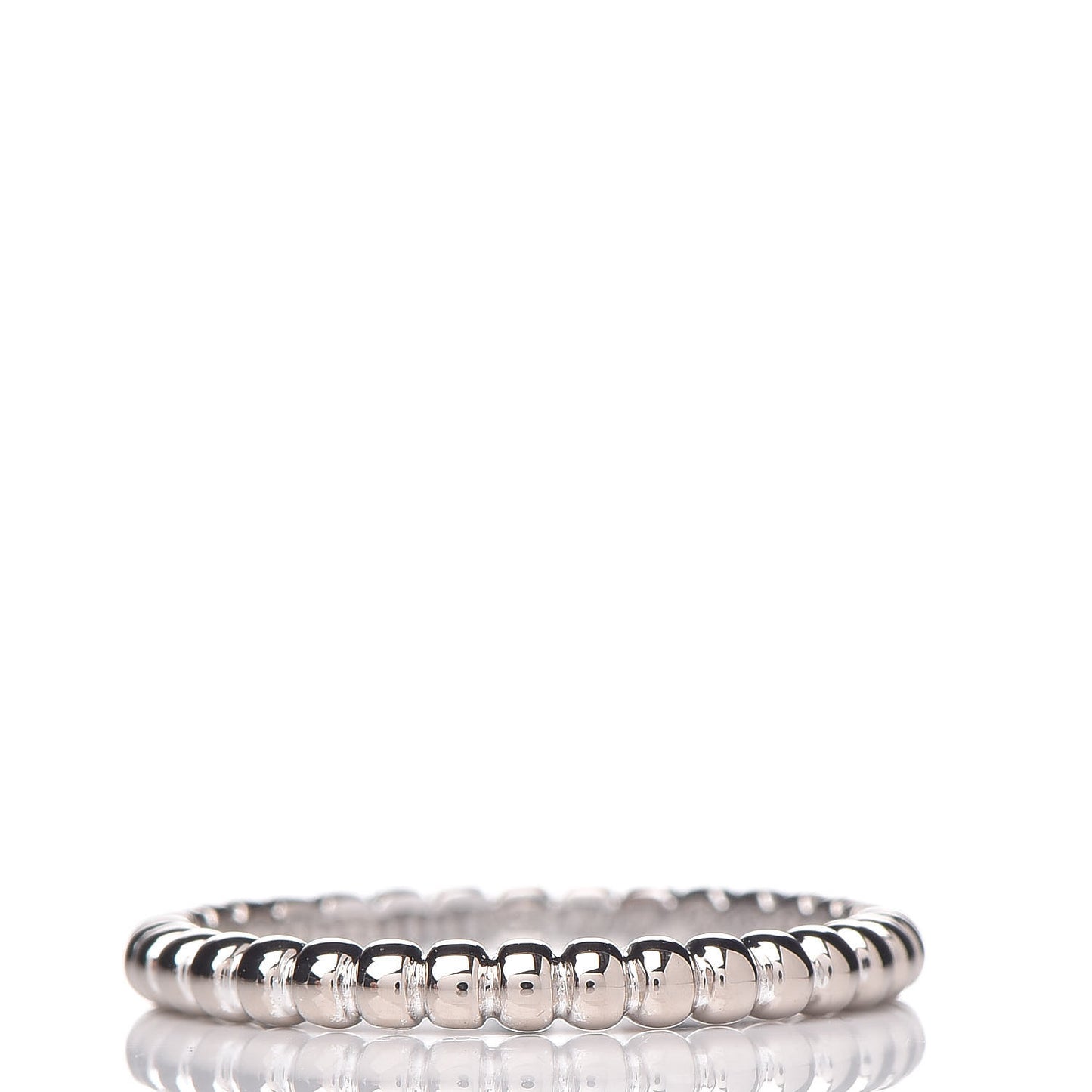 18K White Gold Small Perlee Ring 49 5