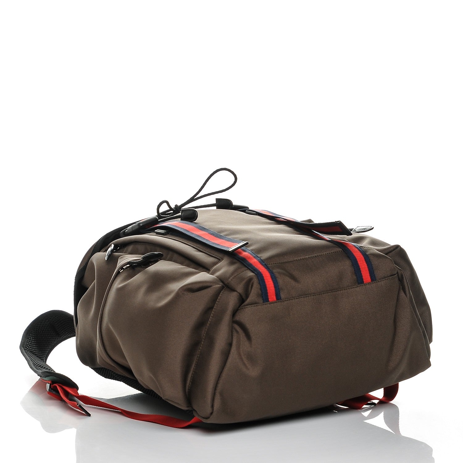 Gucci Techno Canvas Web Double Buckle Backpack Brown 4 of 7