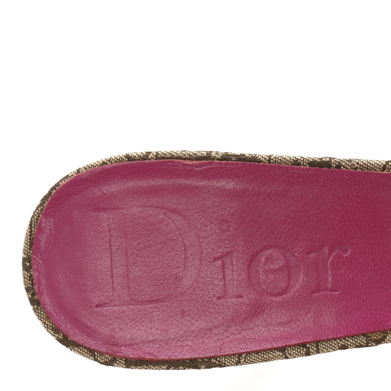 Christian Dior Monogram Logo Sandals 39 Beige Dark Pink 7 of 11