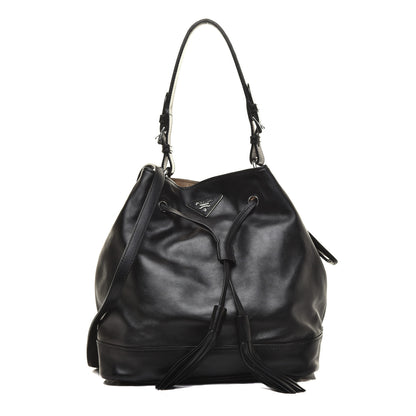 Prada Soft Calfskin Bucket Bag Black 1 of 8