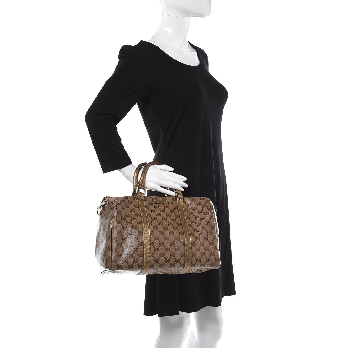 Crystal Monogram Medium Joy Boston Gold