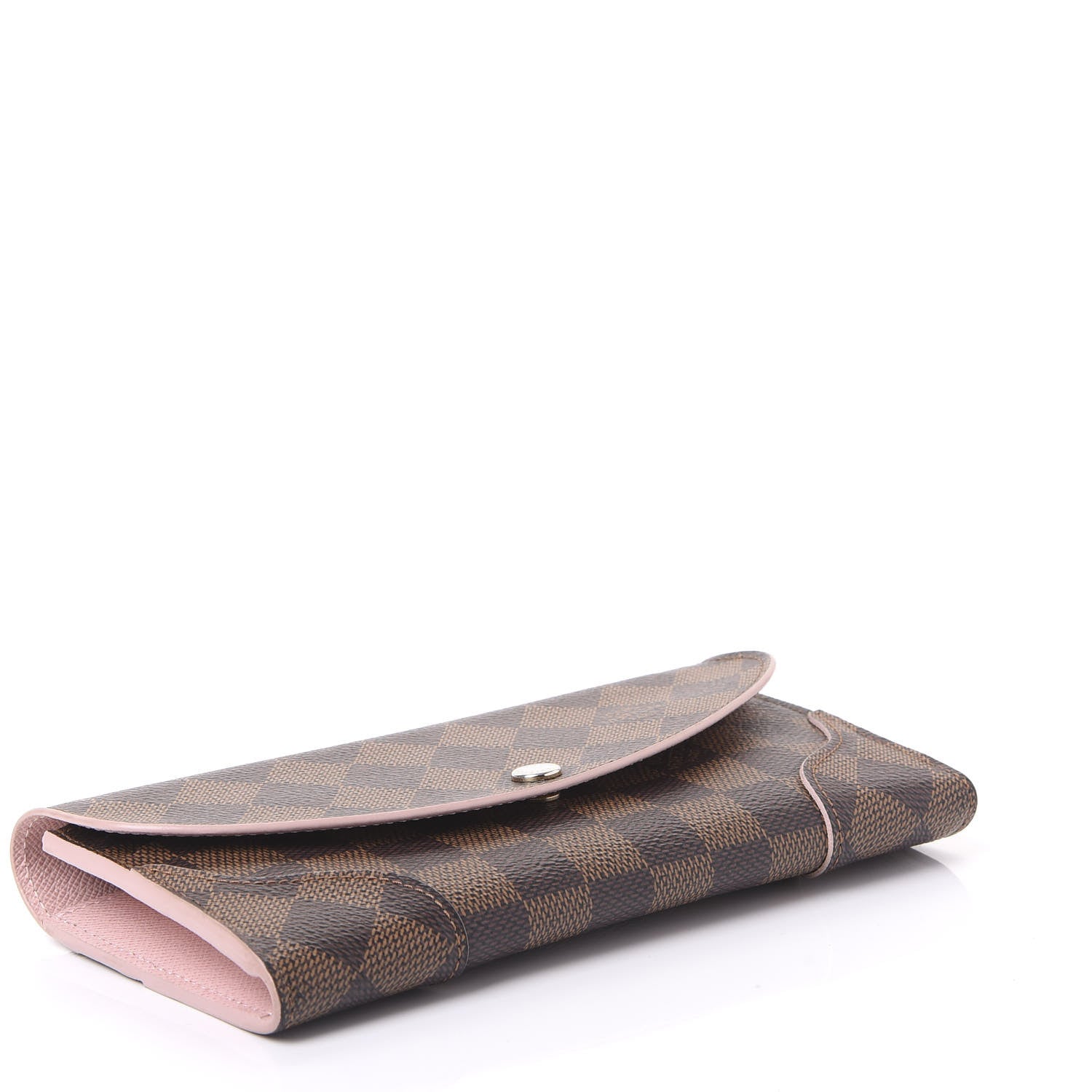 Louis Vuitton Damier Ebene Caissa Wallet Rose Ballerine 3 of 10