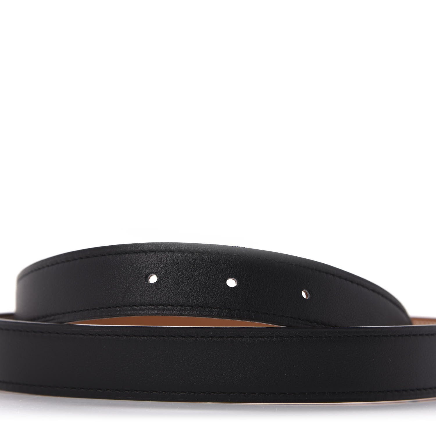 Hermes Swift Epsom 24mm Belt Strap 75 Black Gold 3 of 7