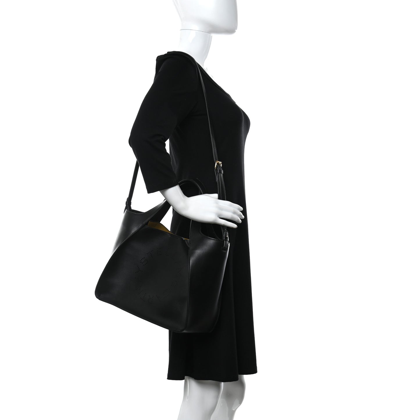Eco Alter Nappa East West Perforated Tote Black