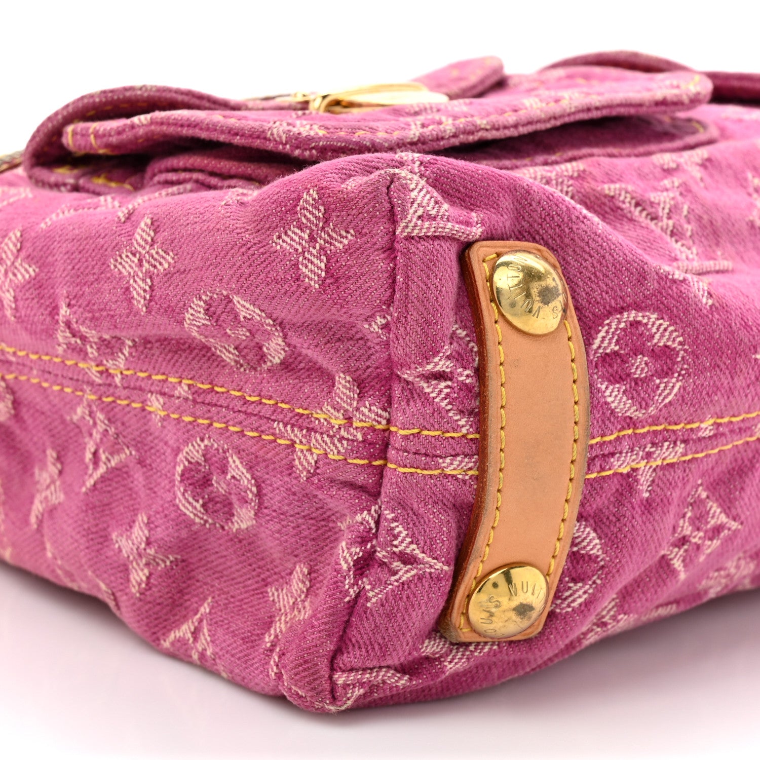 Louis Vuitton Denim Baggy PM Fuchsia 9 of 13