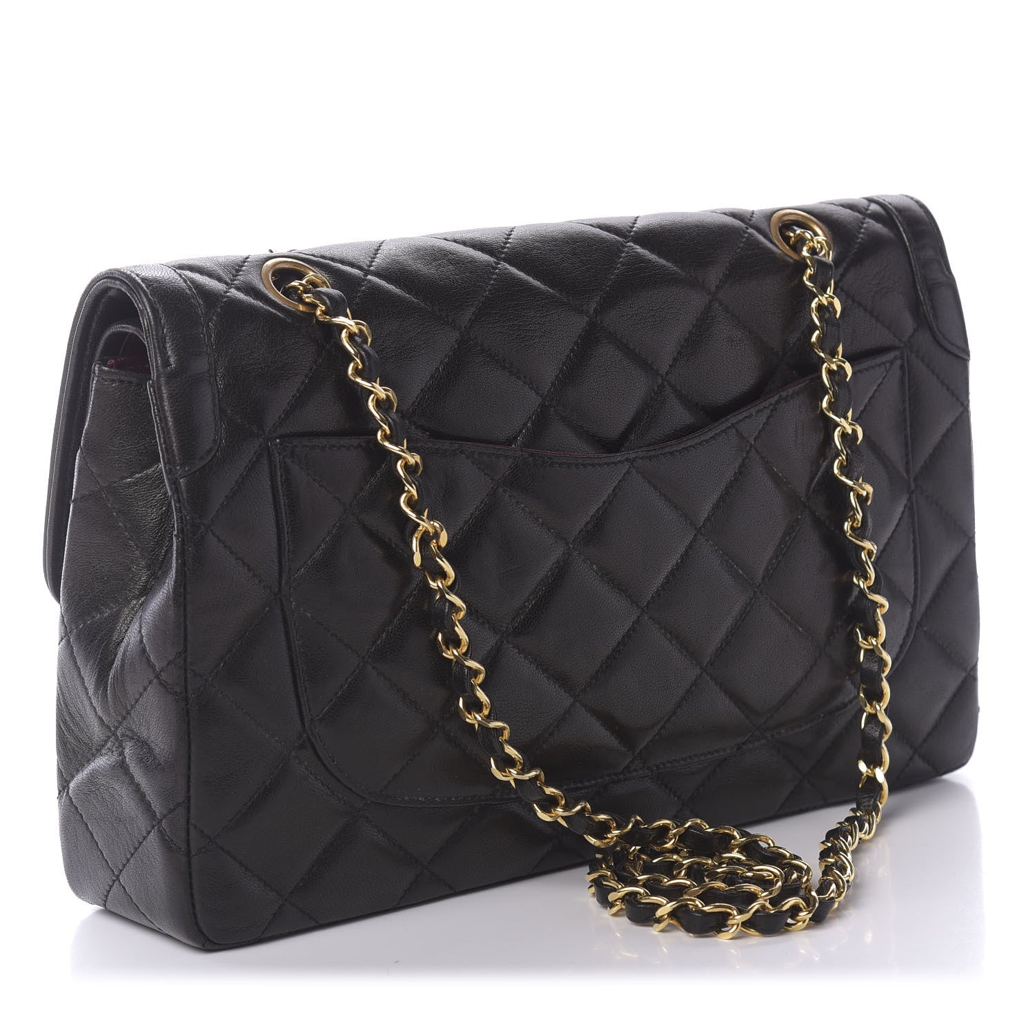 Chanel Lambskin Quilted Medium Double Flap Black 2 of 11