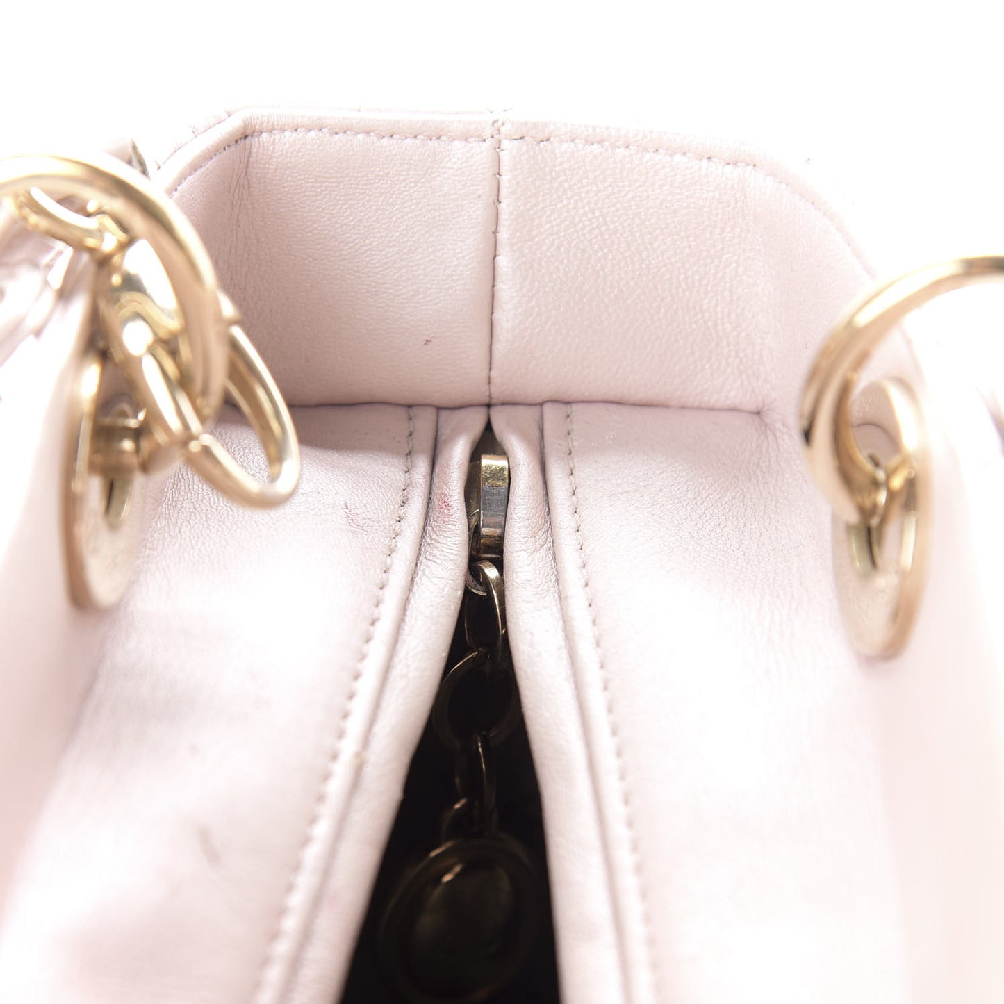 Pearly Lambskin Cannage Medium Lady Dior Lotus