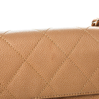 Chanel Caviar Quilted Medium Single Flap Beige 16 of 17