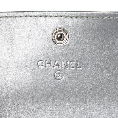 Chanel Metallic Calfskin Quilted Palette Card Holder Silver 6 of 12