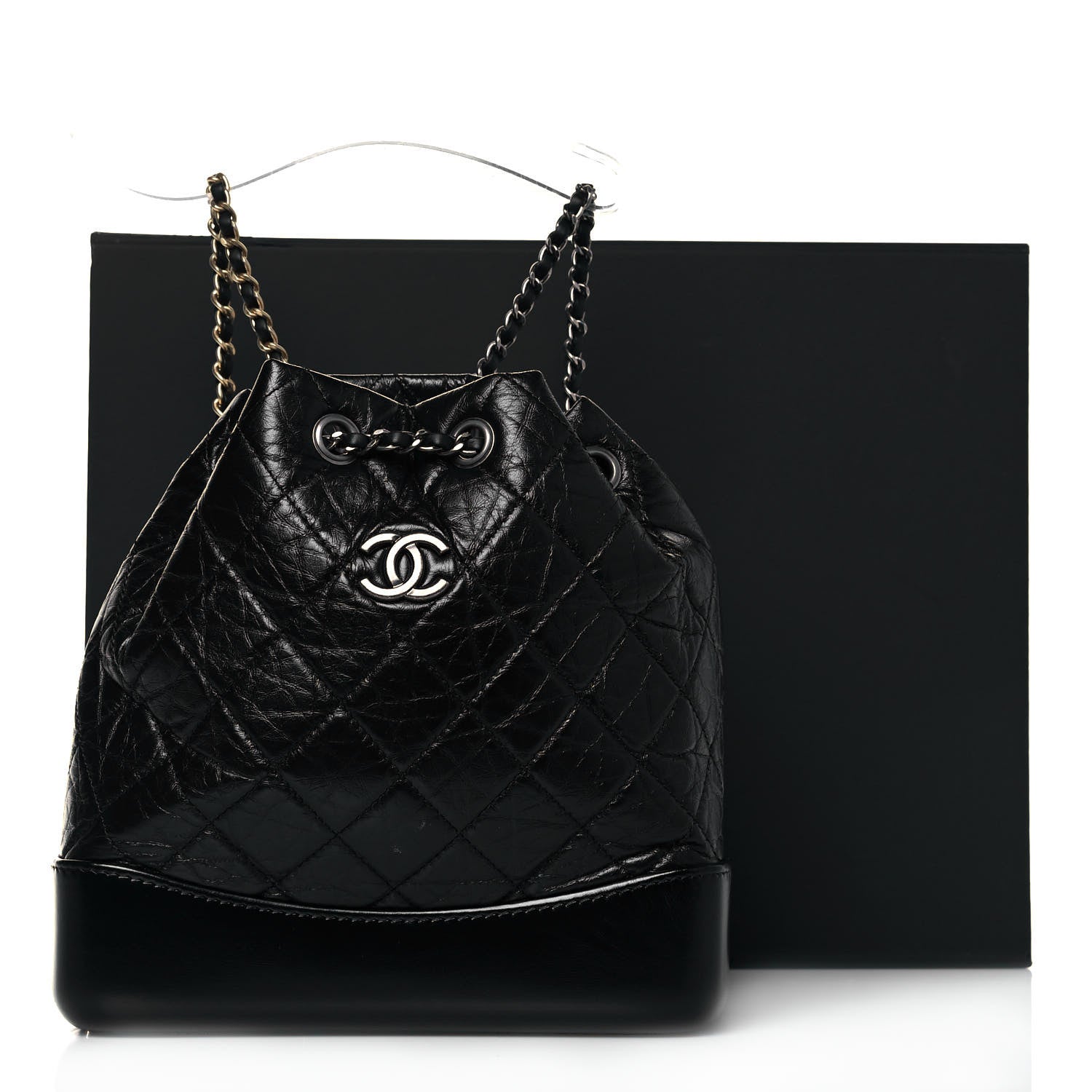 Chanel Aged Calfskin Quilted Small Gabrielle Backpack Black 8 of 8