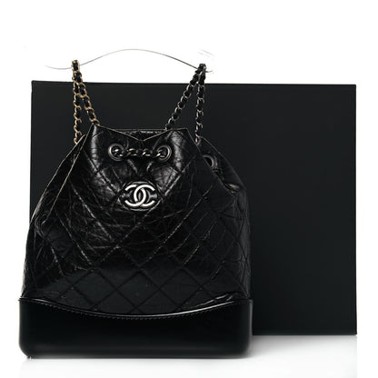 Chanel Aged Calfskin Quilted Small Gabrielle Backpack Black 8 of 8
