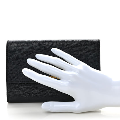 Chanel Grained Calfskin CC Flap Wallet Black 2 of 7