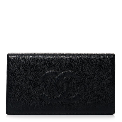 Chanel Caviar Timeless CC Yen Wallet Black 1 of 11