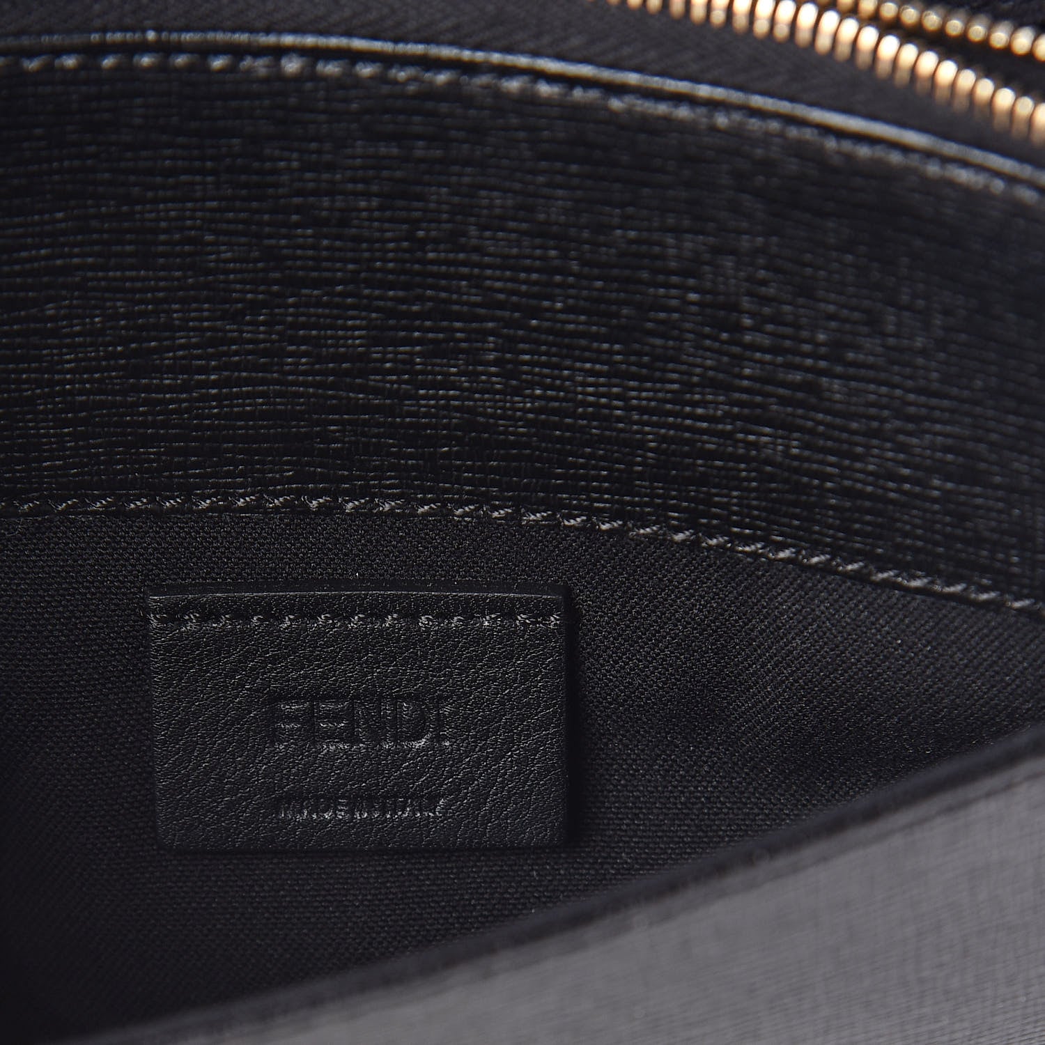 Fendi Vitello Elite Studded Tube Wallet on Chain Black 6 of 8