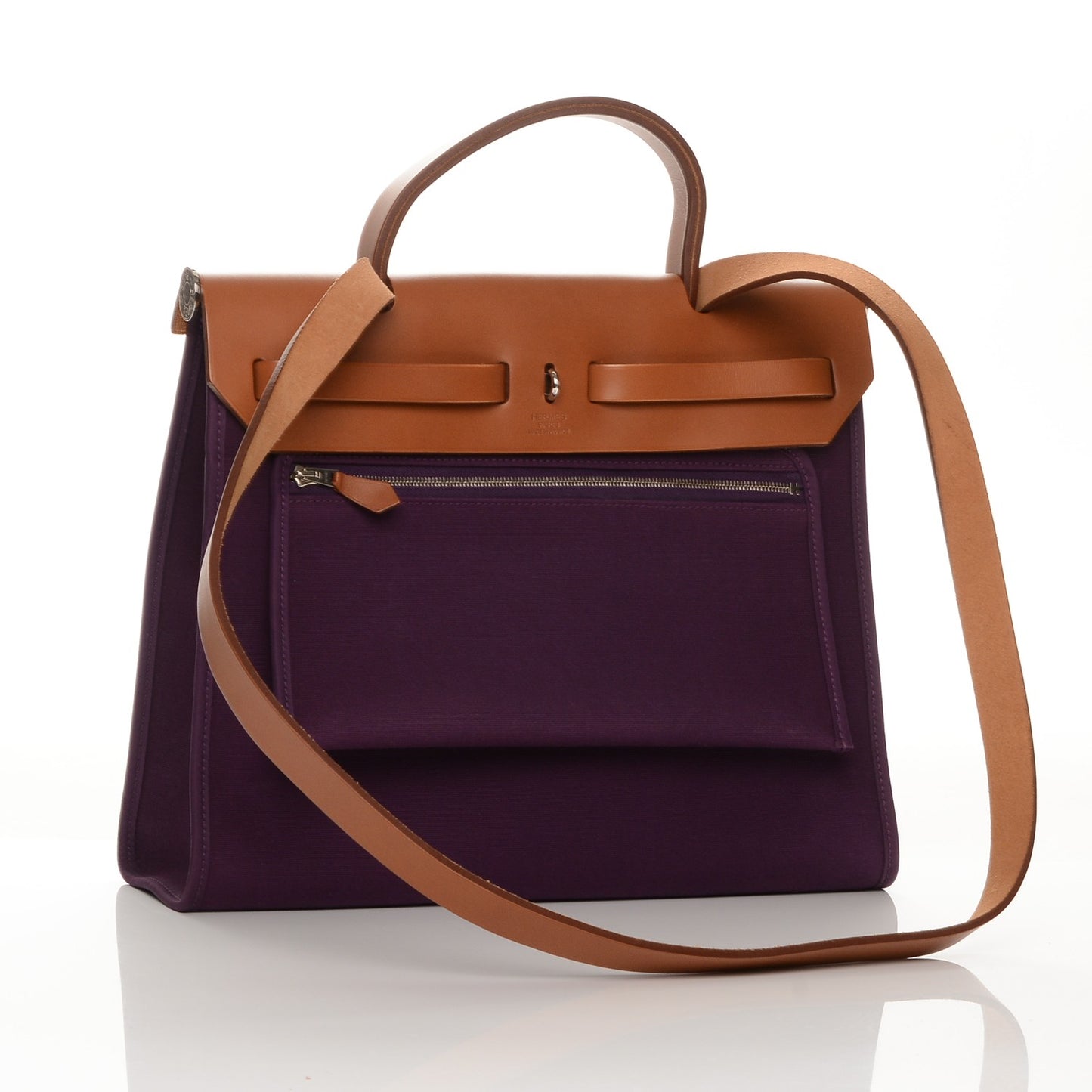 Vache Hunter Toile Herbag Zip 31 PM Fauve Cassis